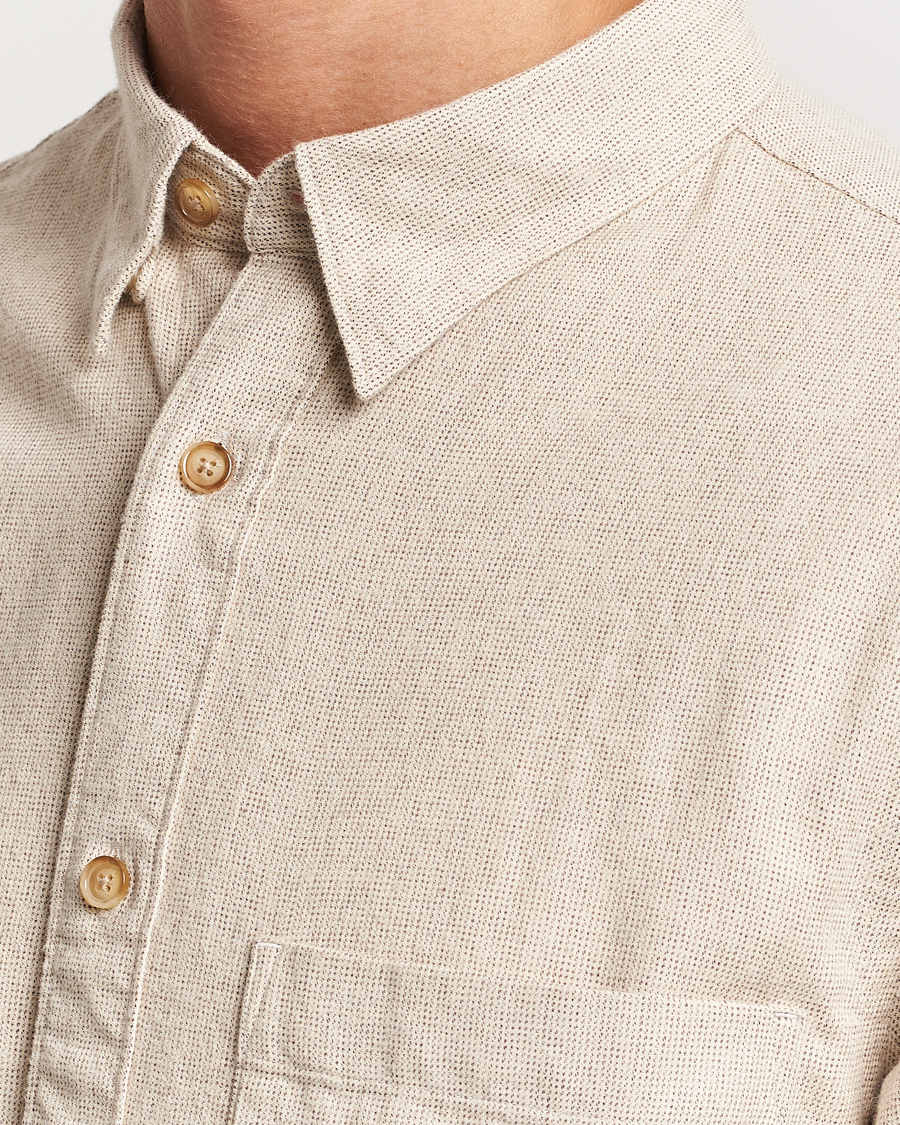 Hombres | Camisas | NN07 | Cohen Brushed Flannel Shirt Off White