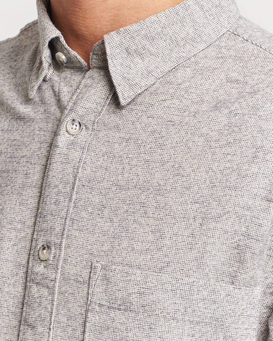 Hombres | Camisas | NN07 | Cohen Brushed Flannel Shirt Black Multi