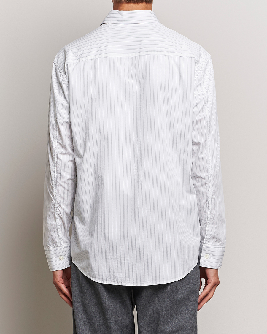 Hombres | Camisas | NN07 | Freddie Poplin Striped Shirt White/Black
