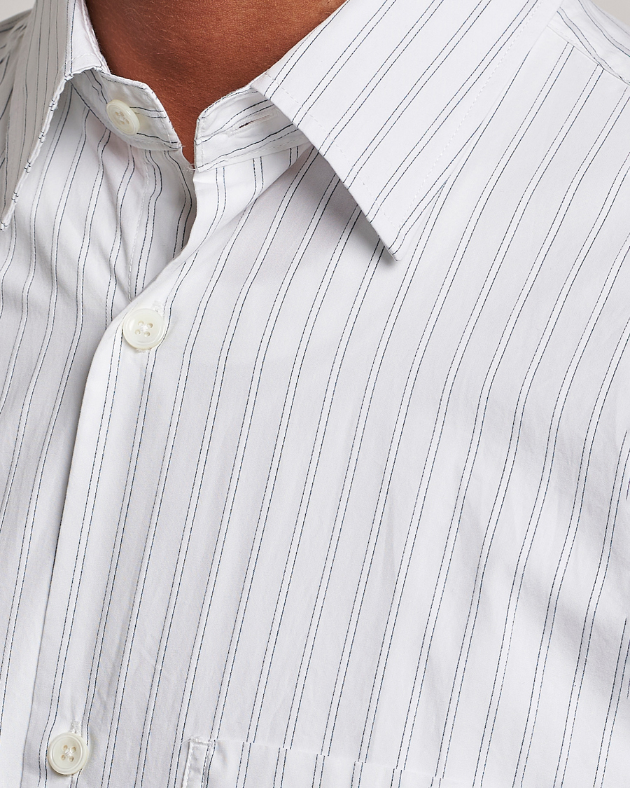 Hombres | Camisas | NN07 | Freddie Poplin Striped Shirt White/Black