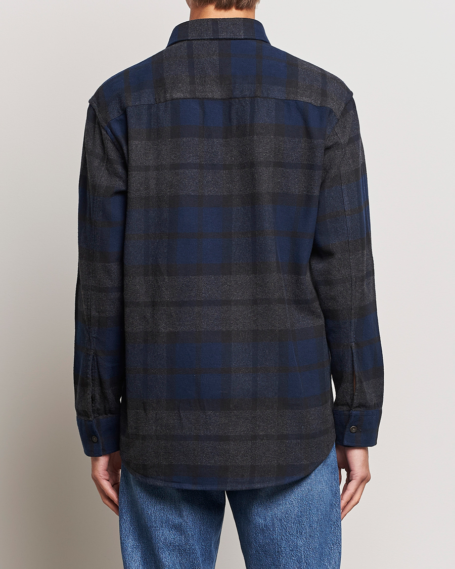 Hombres | Camisas | NN07 | Freddie Checked Overshirt Navy/Grey