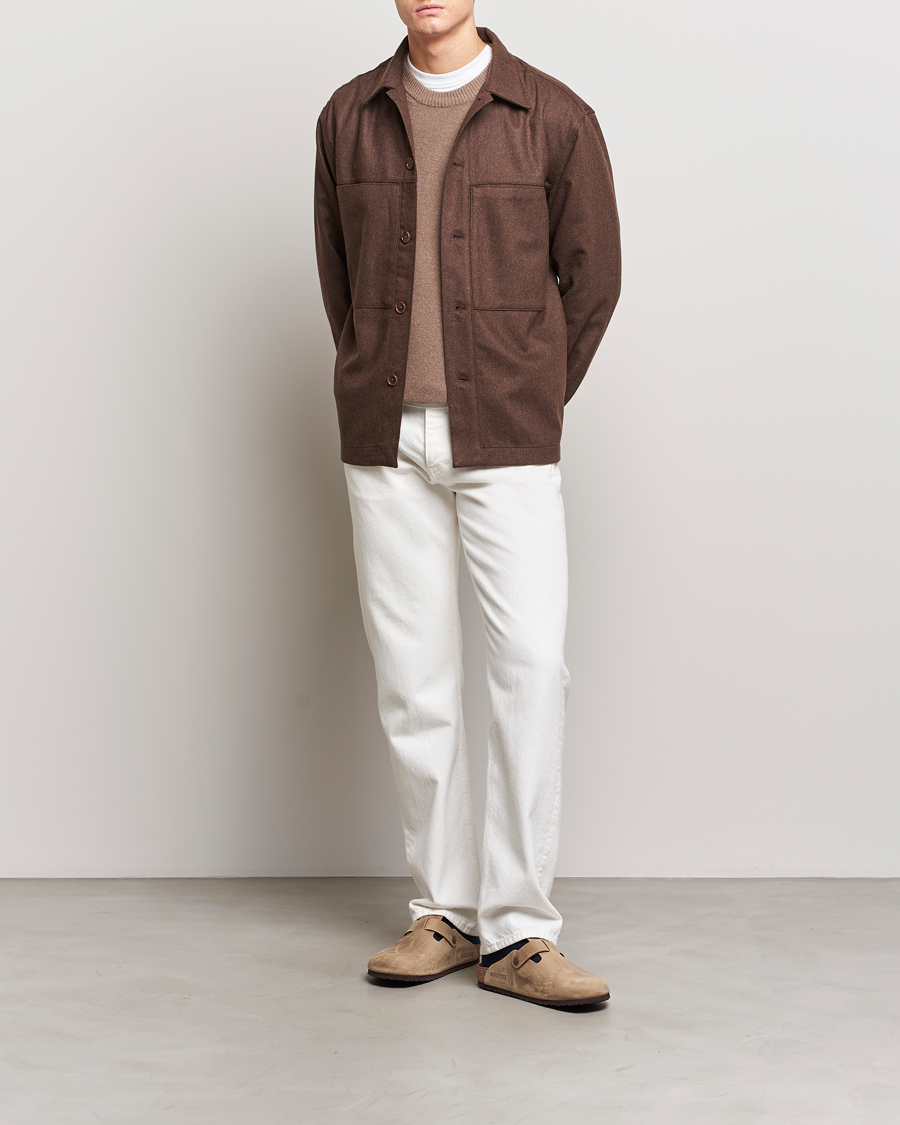 Hombres | Camisas | NN07 | Isak Pocket Overshirt Demitasse Brown