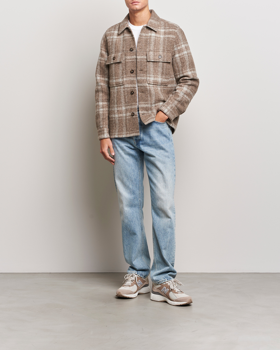 Hombres | Abrigos y chaquetas | NN07 | Wilas Checked Shirt Jacket Brown