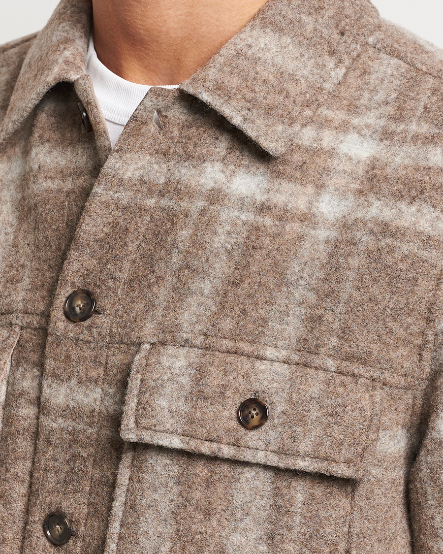 Hombres | Abrigos y chaquetas | NN07 | Wilas Checked Shirt Jacket Brown