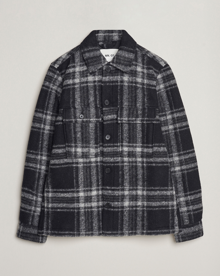Hombres | Abrigos y chaquetas | NN07 | Wilas Checked Shirt Jacket Black