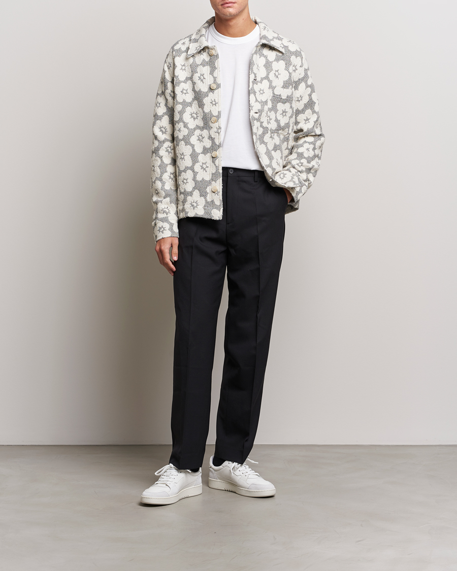 Hombres | Abrigos y chaquetas | NN07 | Rahim Flower Shirt Jacket White/Black