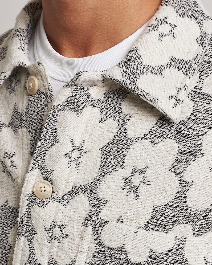 Hombres | Abrigos y chaquetas | NN07 | Rahim Flower Shirt Jacket White/Black