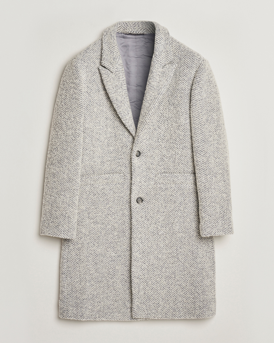 Hombres | Abrigos y chaquetas | NN07 | Fulvio Herringbone Coat Ecru