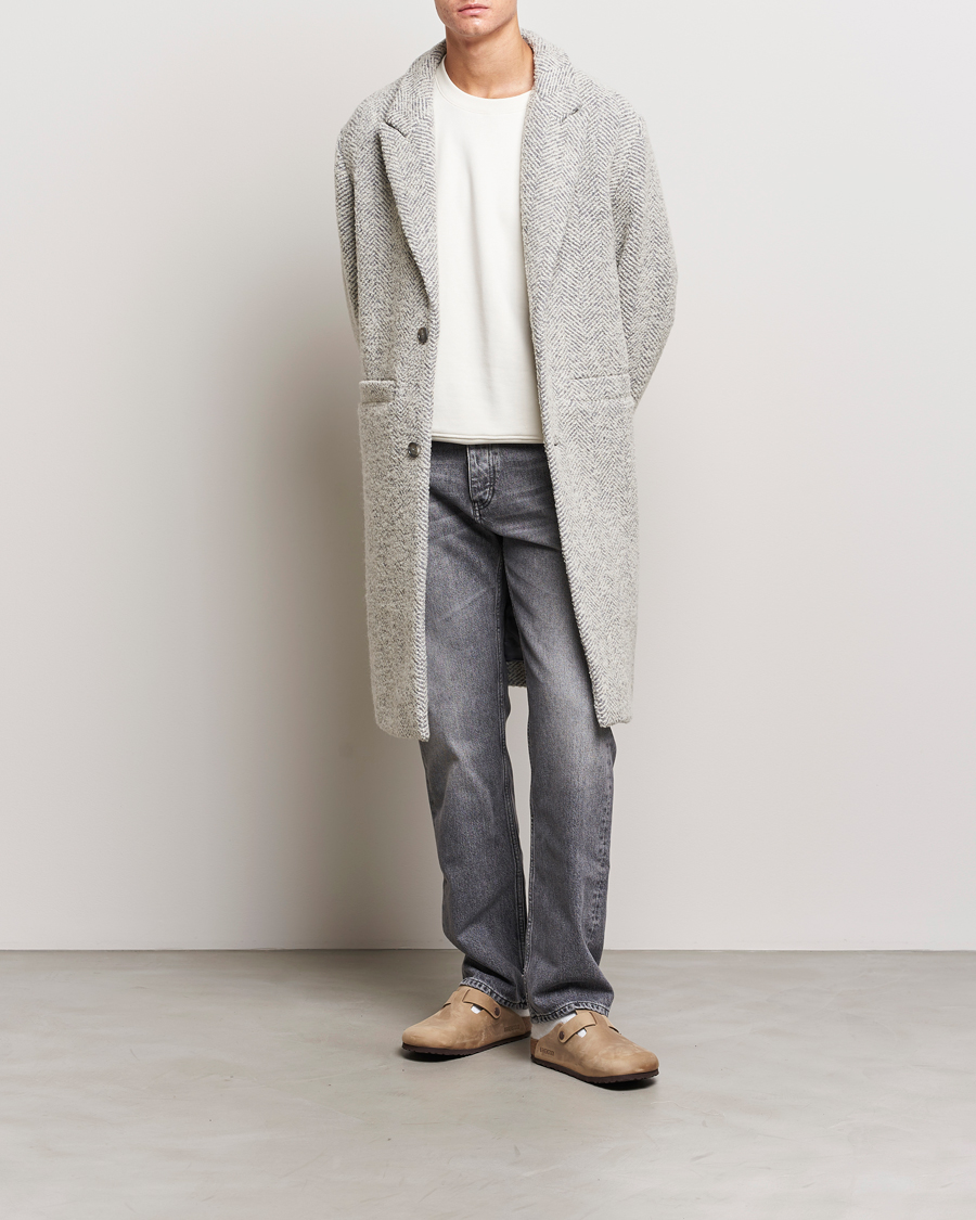 Hombres | Abrigos y chaquetas | NN07 | Fulvio Herringbone Coat Ecru