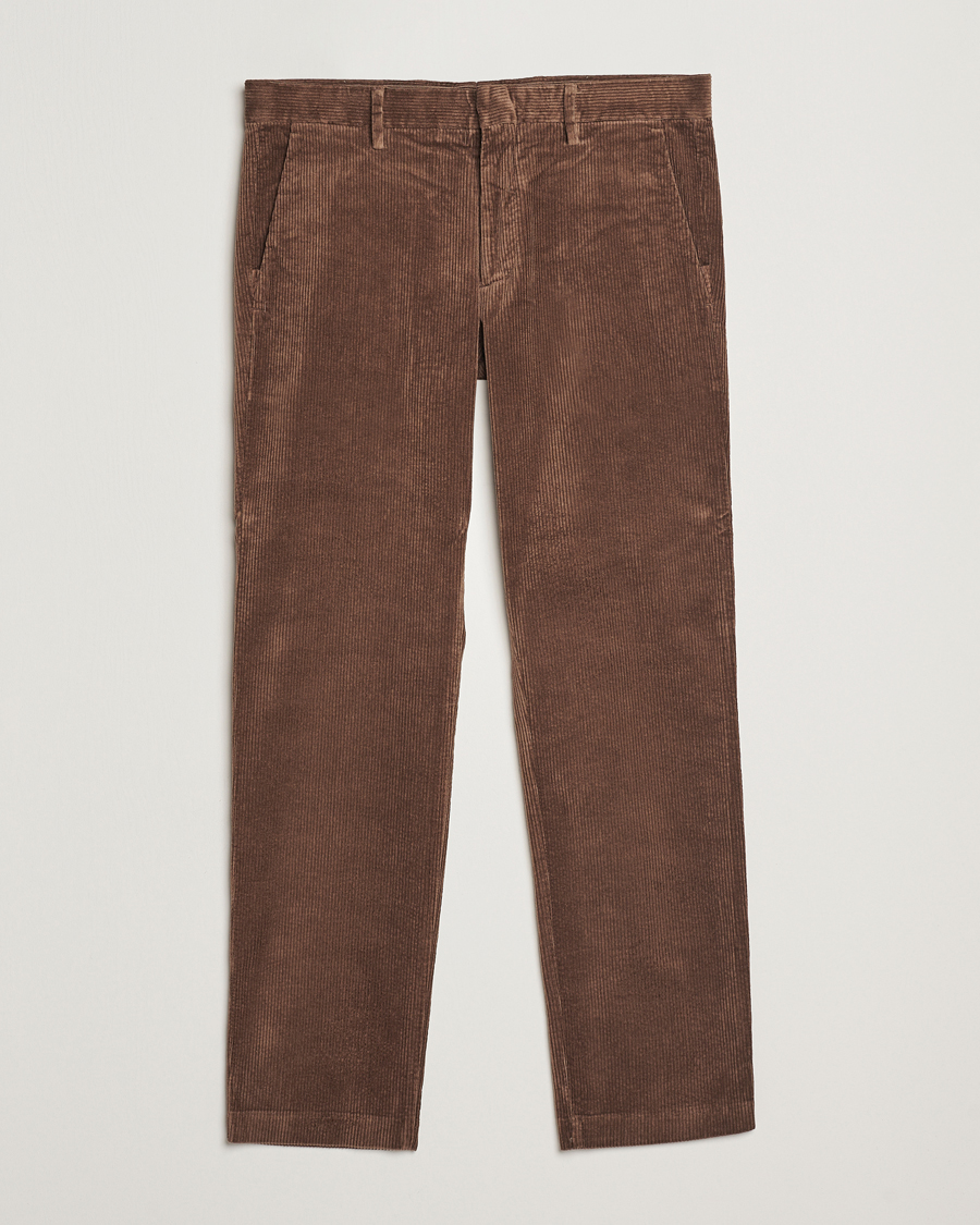 Hombres | Pantalones | NN07 | Theo Regular Fit Corduroy Chinos Shitake