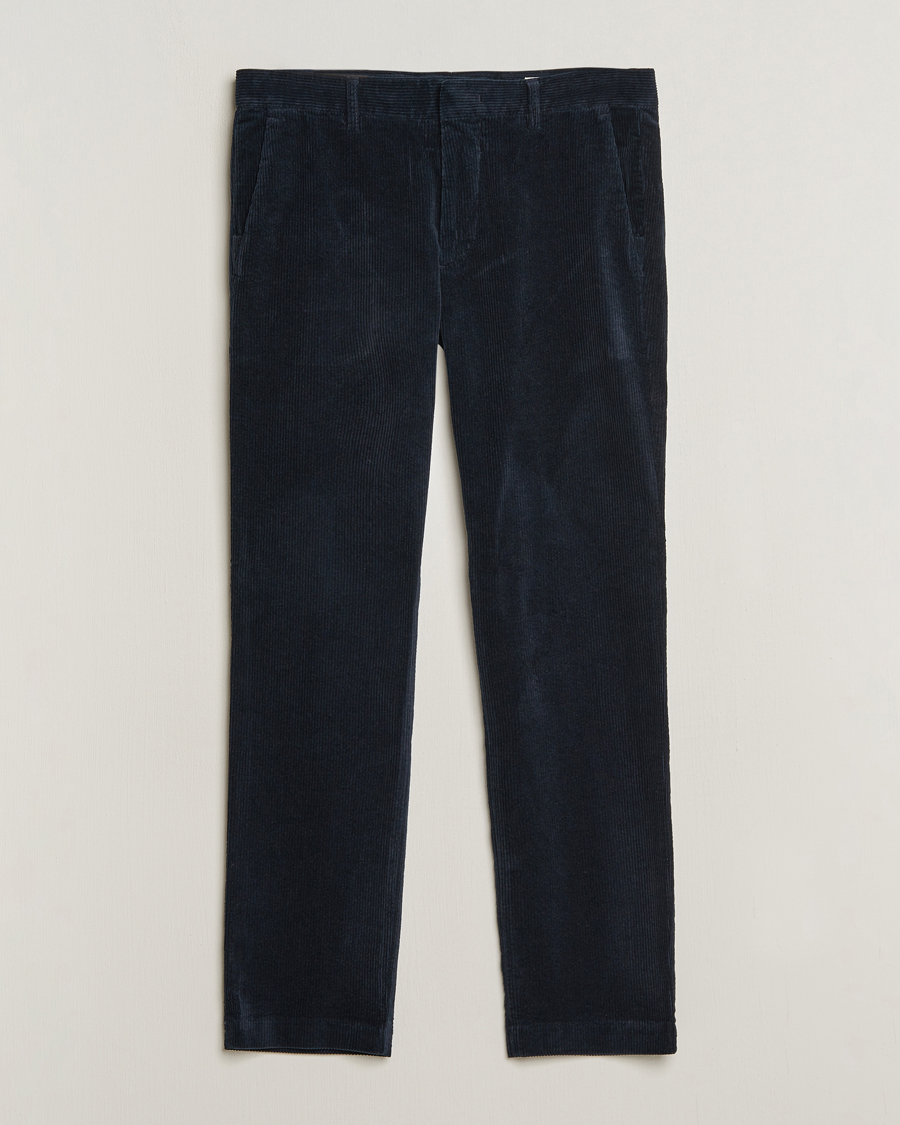 Hombres | Pantalones | NN07 | Theo Regular Fit Corduroy Chinos Navy Blue
