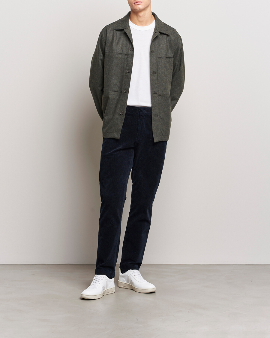 Hombres | Pantalones | NN07 | Theo Regular Fit Corduroy Chinos Navy Blue
