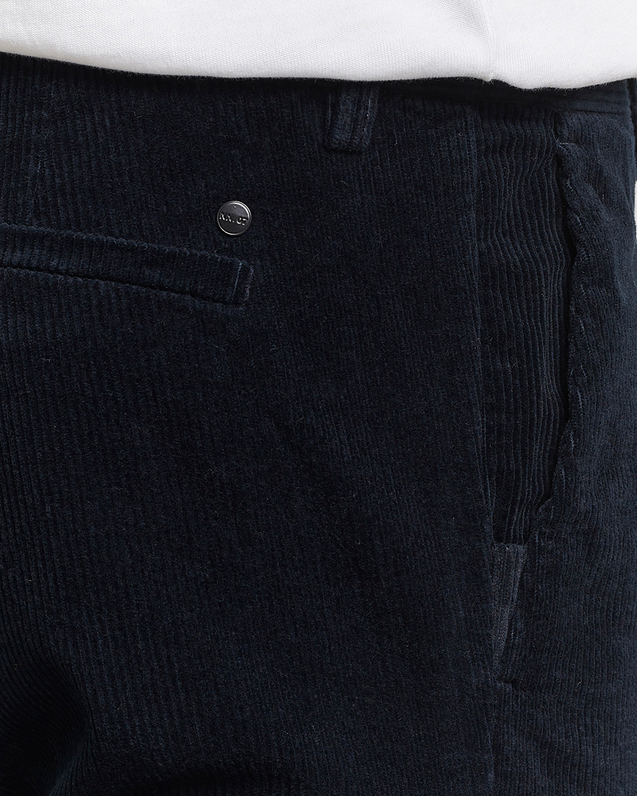 Hombres | Pantalones | NN07 | Theo Regular Fit Corduroy Chinos Navy Blue