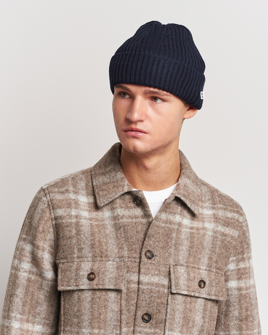 Hombres | NN07 Ribbed Hat Navy Blue | NN07 | Ribbed Hat Navy Blue