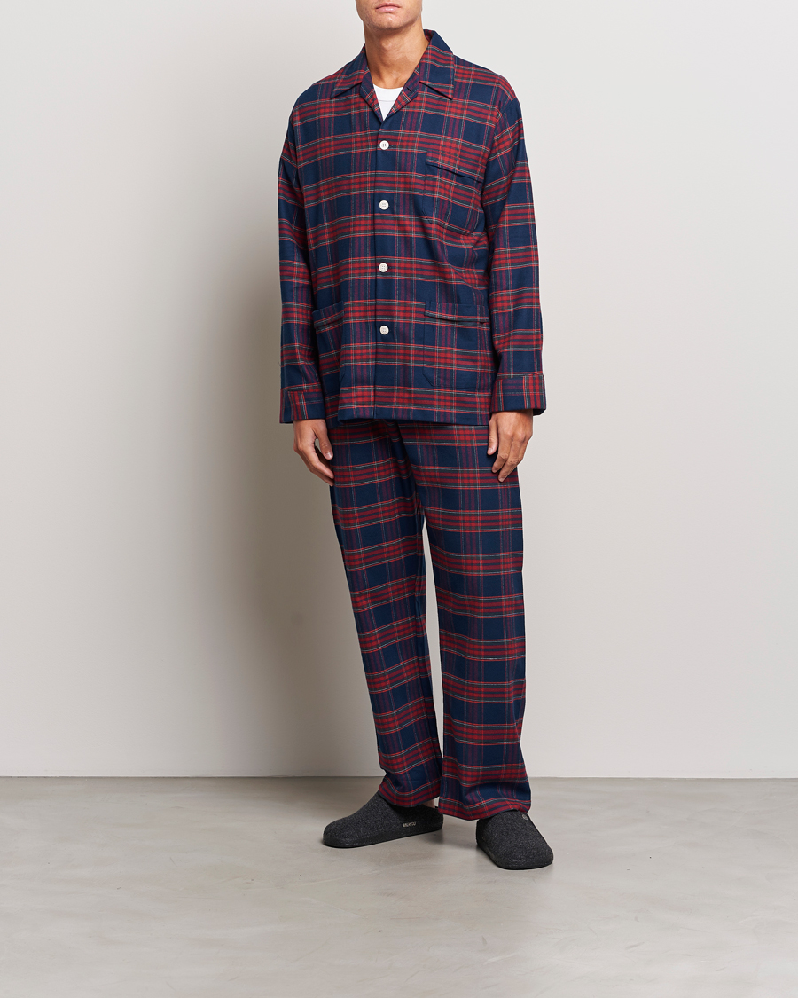Hombres | Pijamas y batas | Derek Rose | Cotton Flannel Checked Pyjama Set Multi