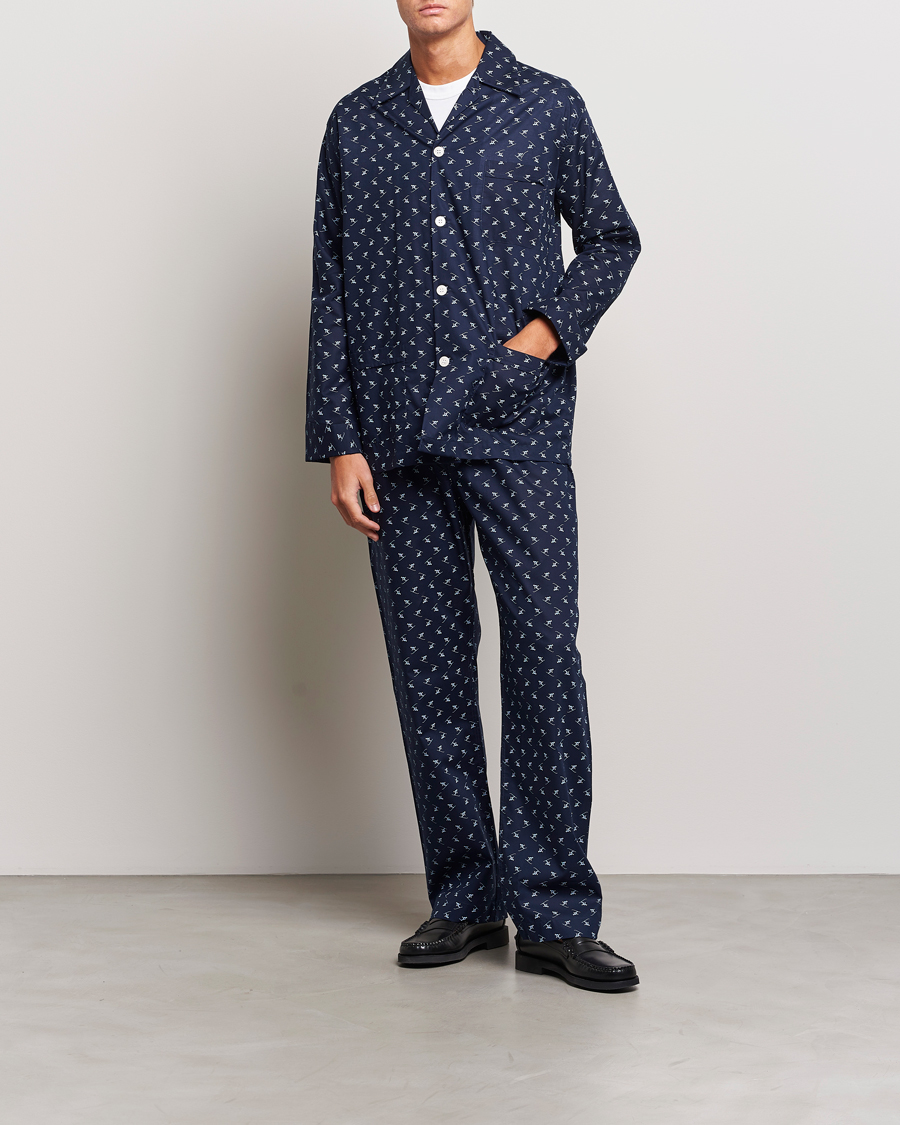 Hombres | Pijamas y batas | Derek Rose | Cotton Ski Pyjama Set Navy