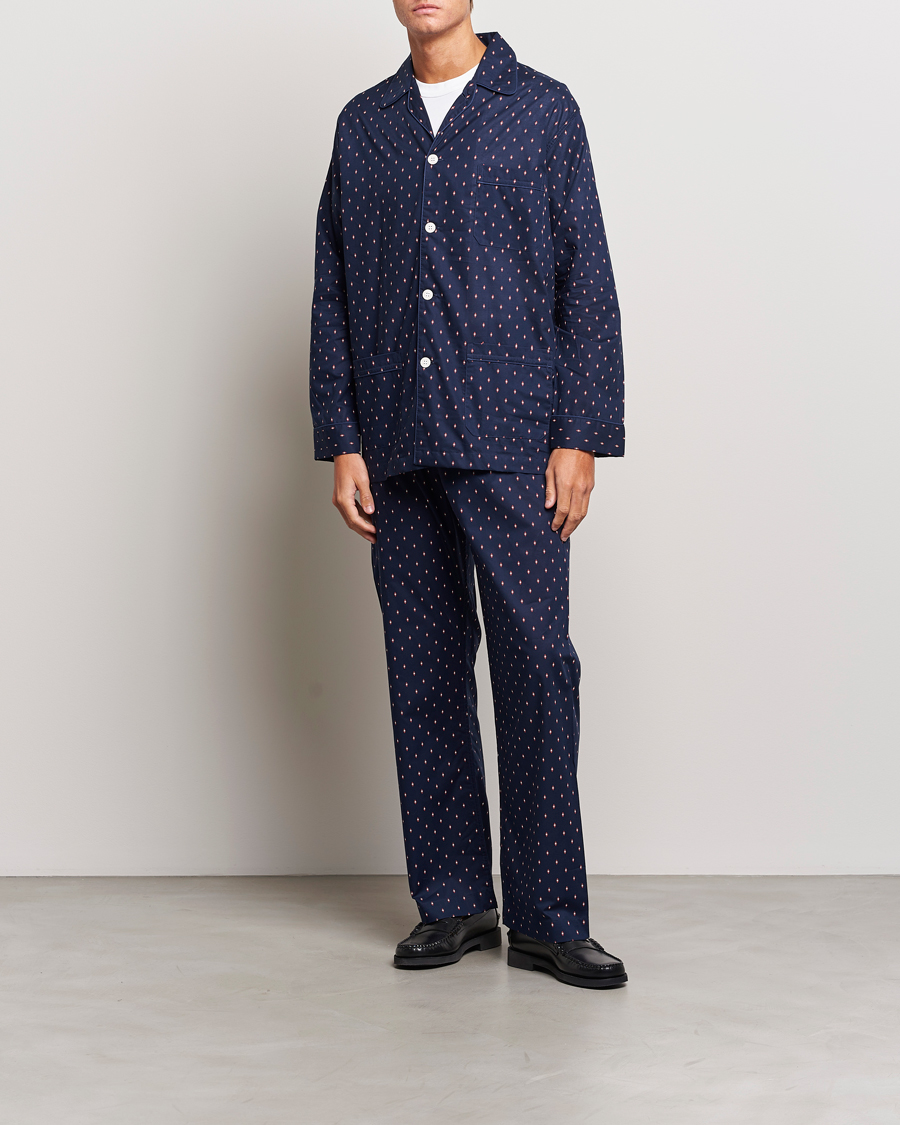 Hombres | Pijamas y batas | Derek Rose | Cotton Pyjama Set Navy