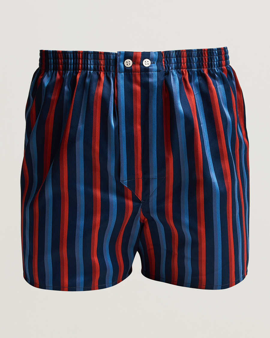 Hombres | Ropa interior y calcetines | Derek Rose | Classic Fit Striped Cotton Boxer Shorts Multi