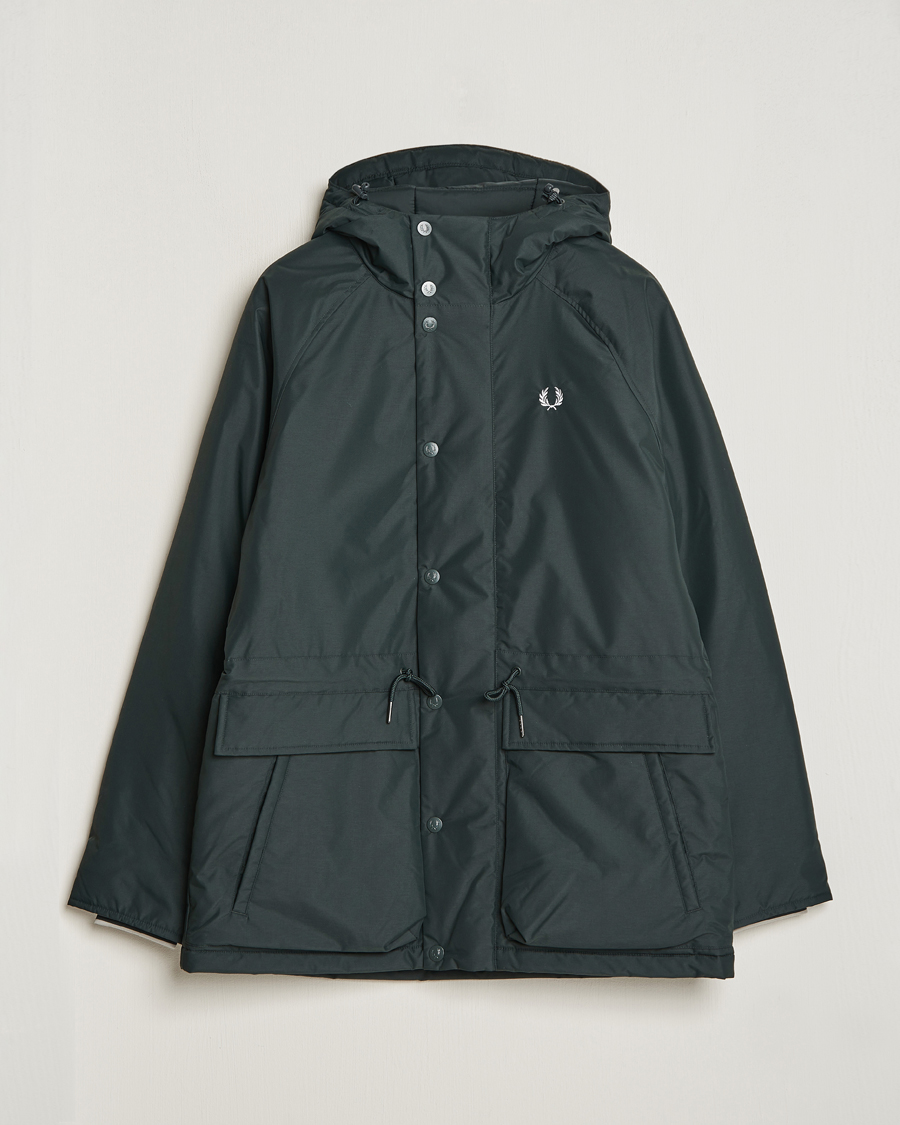 Hombres | Abrigos y chaquetas | Fred Perry | Padded Zip Through Parka Night Green