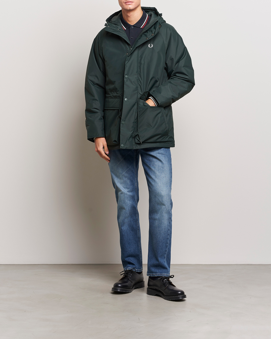 Hombres | Abrigos y chaquetas | Fred Perry | Padded Zip Through Parka Night Green