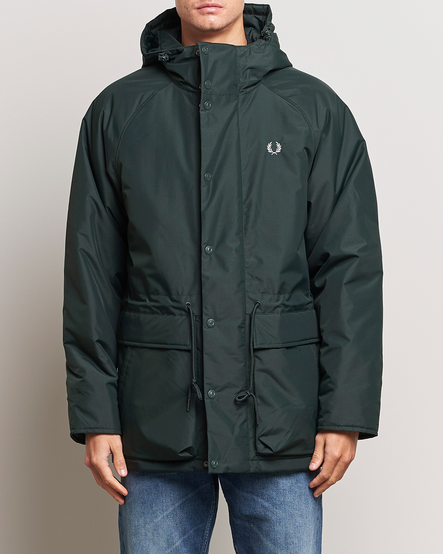 Hombres | Abrigos y chaquetas | Fred Perry | Padded Zip Through Parka Night Green