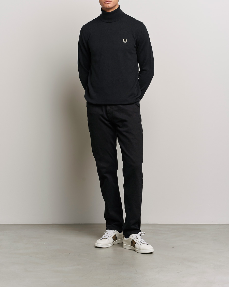 Hombres | Jerséis y prendas de punto | Fred Perry | Classic Rollnock Jumper Black