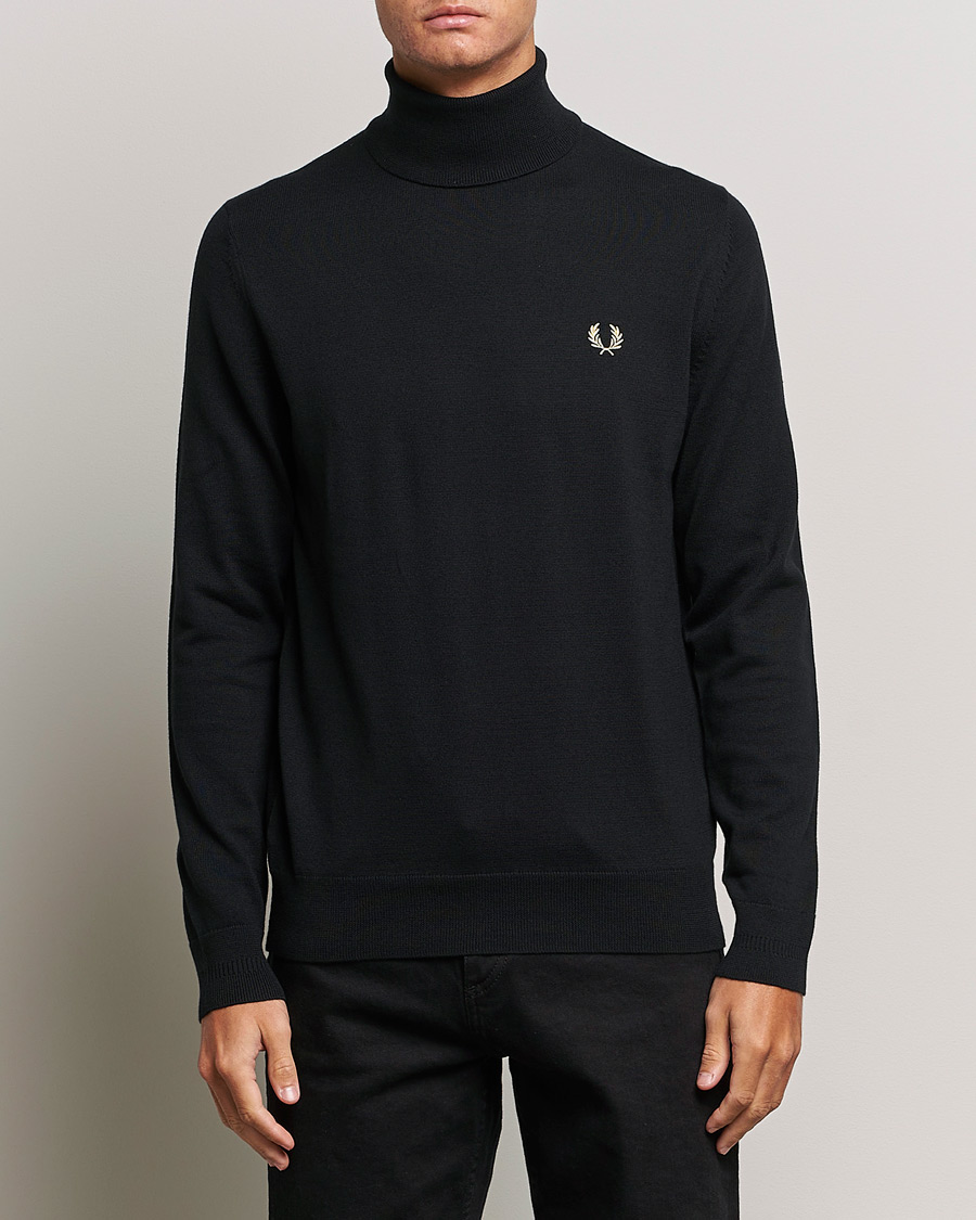 Hombres | Jerséis y prendas de punto | Fred Perry | Classic Rollnock Jumper Black