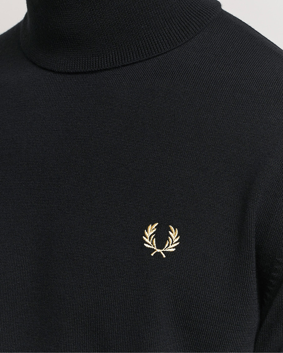Hombres | Jerséis y prendas de punto | Fred Perry | Classic Rollnock Jumper Black