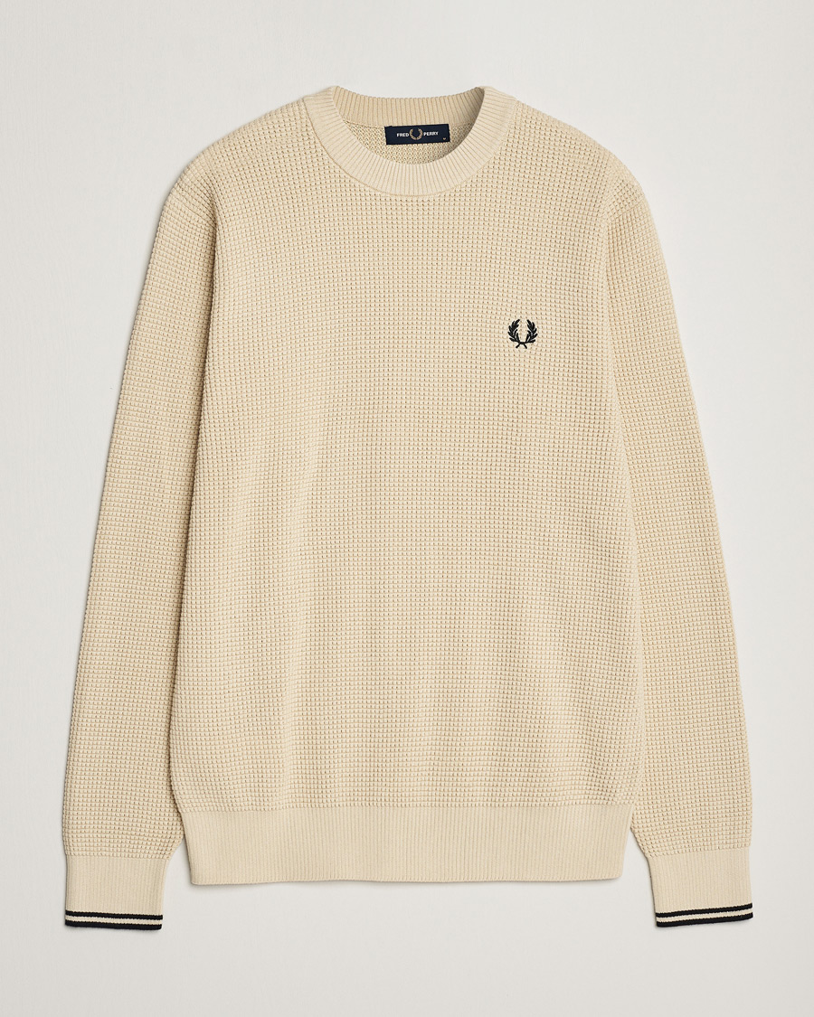 Hombres | Jerséis y prendas de punto | Fred Perry | Waffle Stitch Jumper Oatmeal