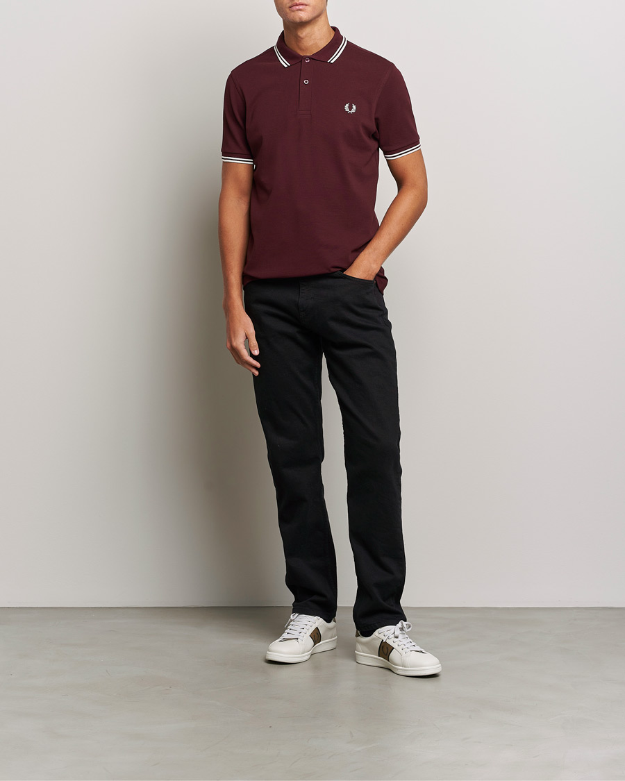 Hombres | Polos | Fred Perry | Twin Tipped Polo Shirt Oxblood