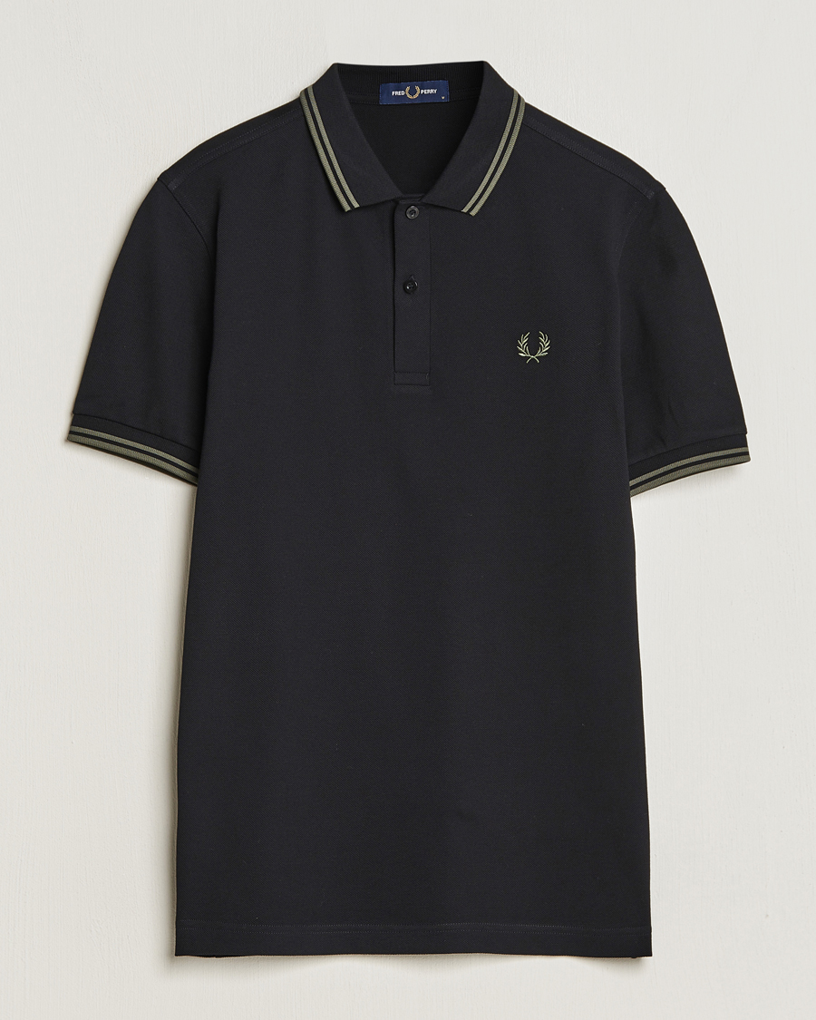 Hombres | Polos | Fred Perry | Twin Tipped Polo Shirt Black