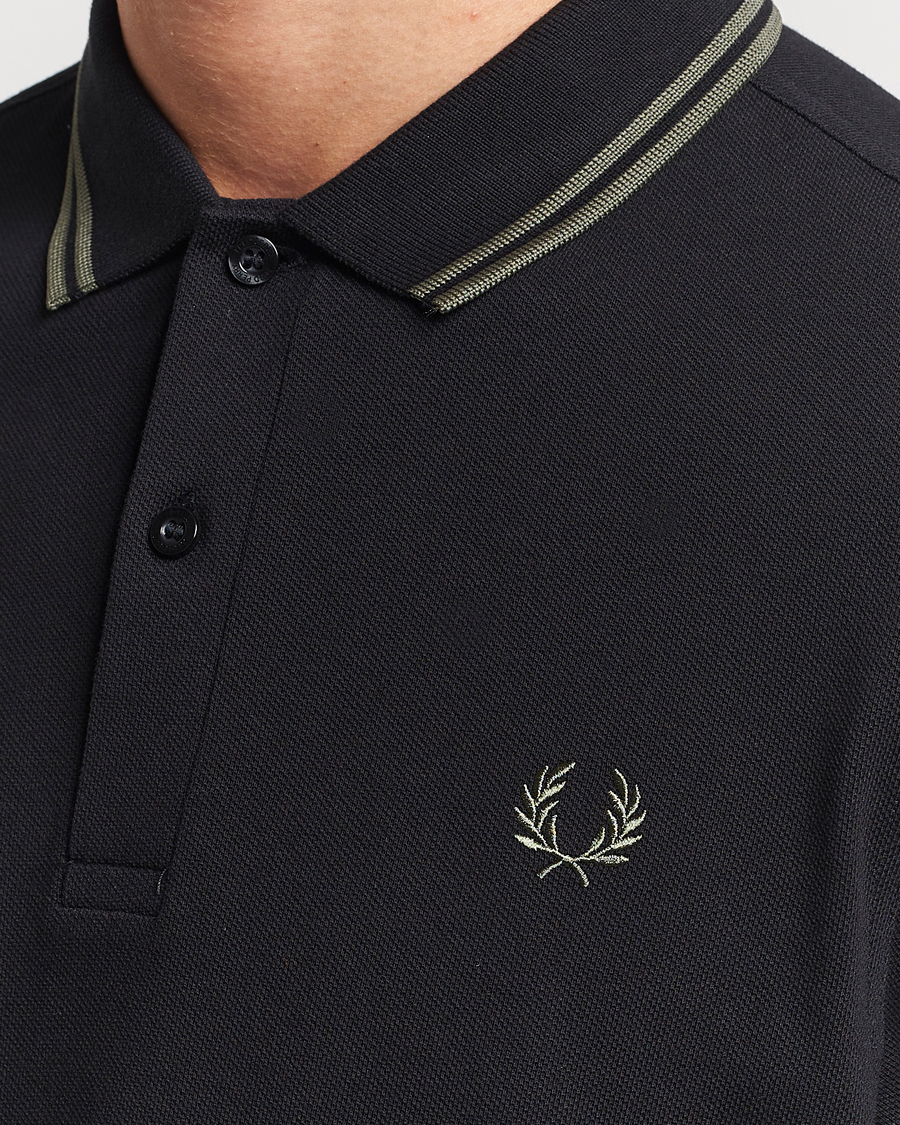 Hombres | Polos | Fred Perry | Twin Tipped Polo Shirt Black