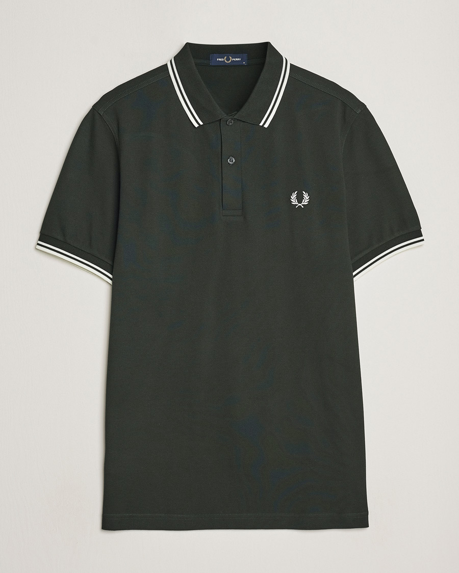 Hombres | Polos | Fred Perry | Twin Tipped Polo Shirt Night Green