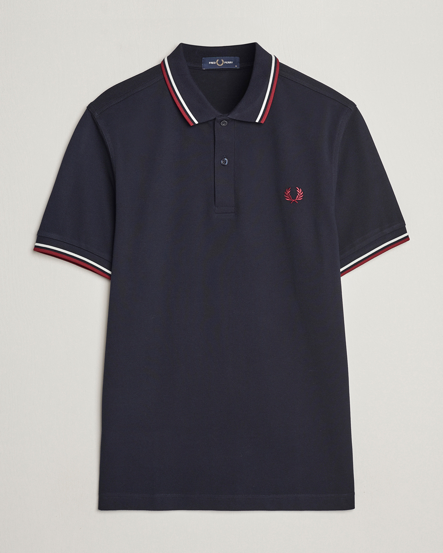 Hombres | Polos | Fred Perry | Twin Tipped Polo Shirt Navy