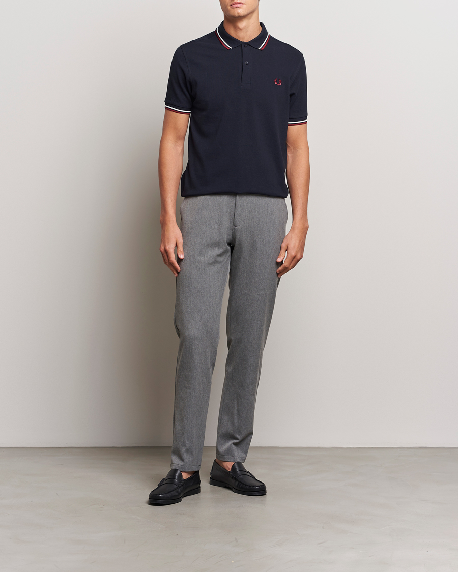 Hombres | Polos | Fred Perry | Twin Tipped Polo Shirt Navy