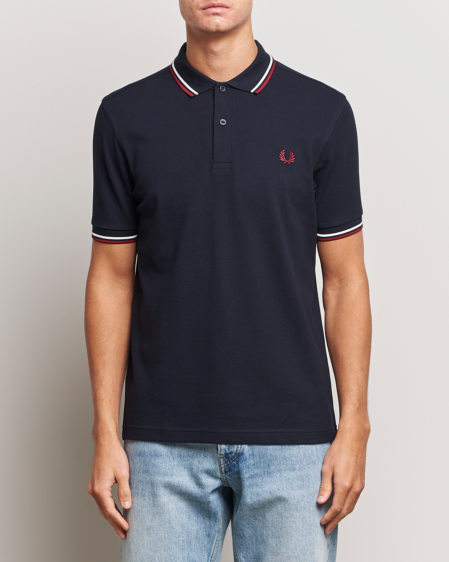 Hombres | Polos | Fred Perry | Twin Tipped Polo Shirt Navy