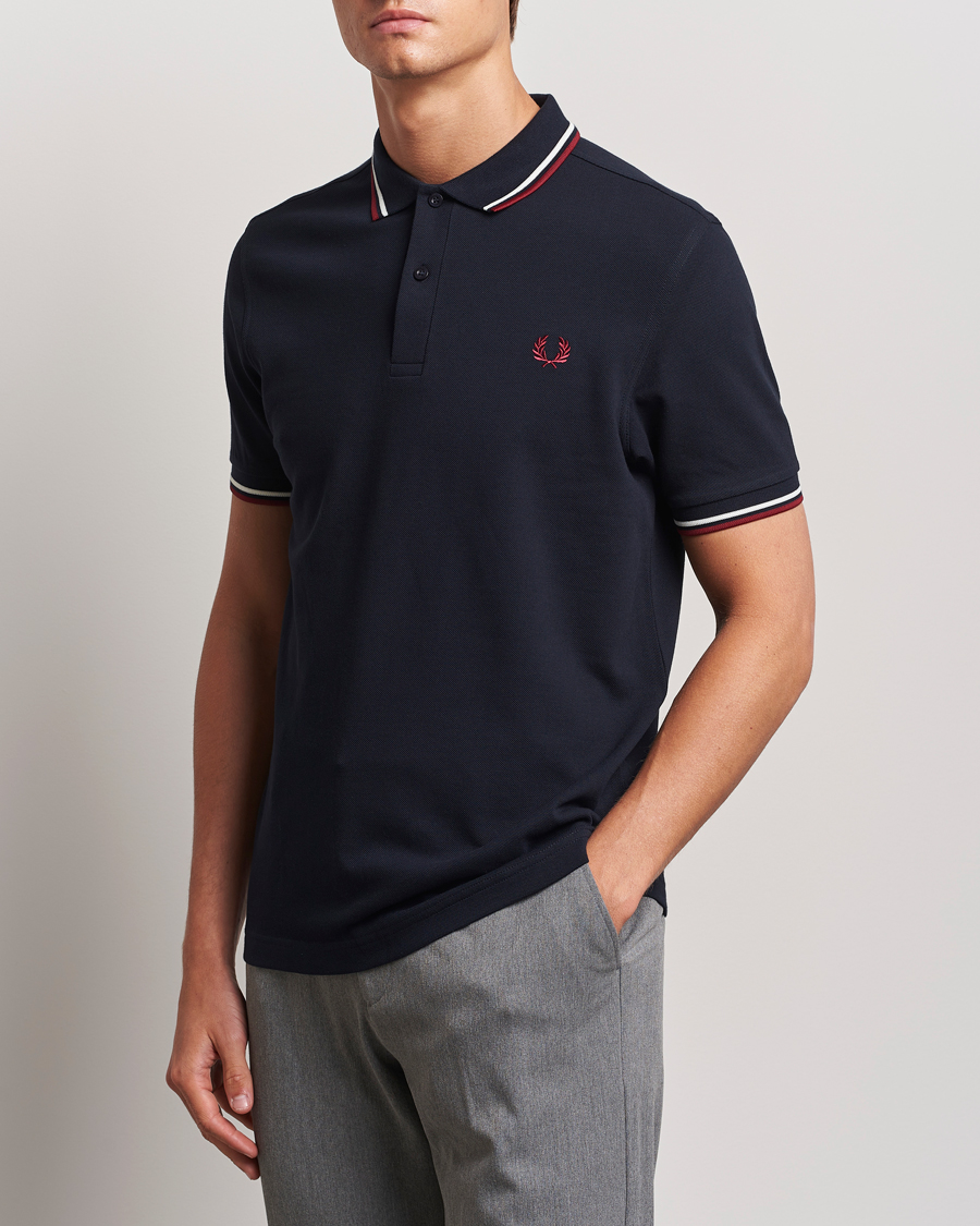 Hombres |  | Fred Perry | Twin Tipped Polo Shirt Navy