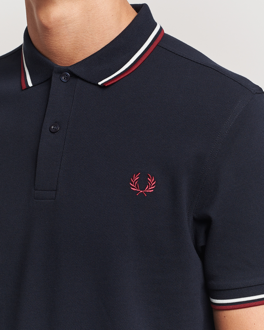 Hombres | Polos | Fred Perry | Twin Tipped Polo Shirt Navy