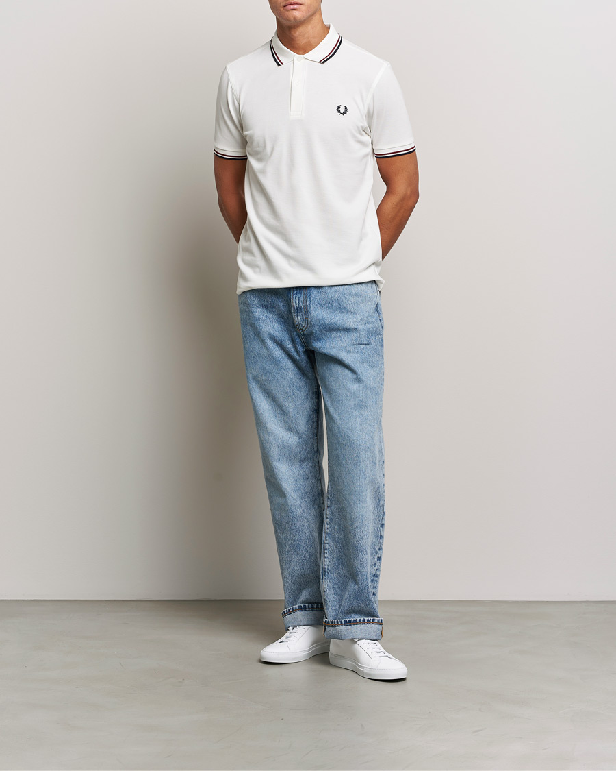 Hombres | Polos | Fred Perry | Twin Tipped Polo Shirt Snow White