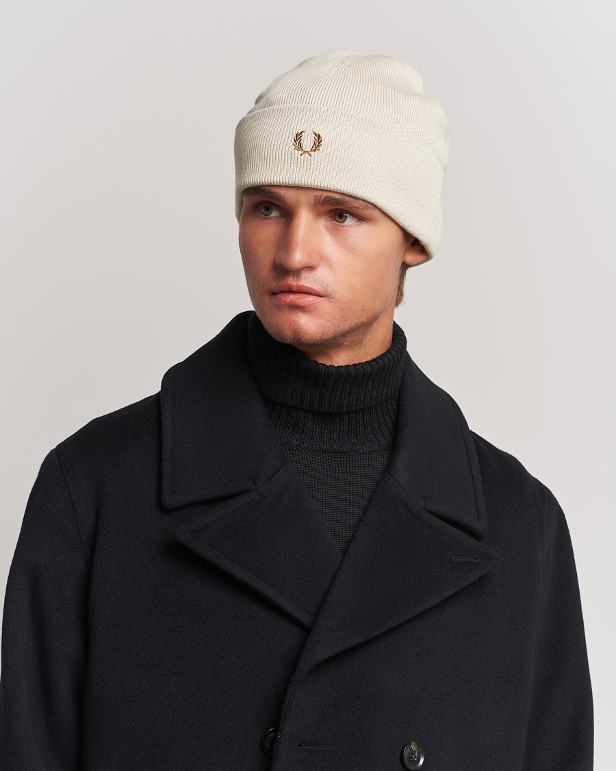 Hombres |  | Fred Perry | Merino Wool Beanie Oatmeal