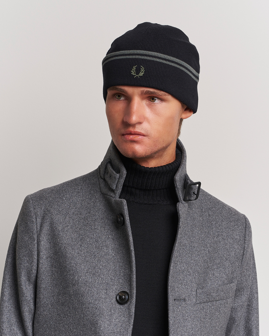 Hombres |  | Fred Perry | Twin Tipped Merino Beanie Black