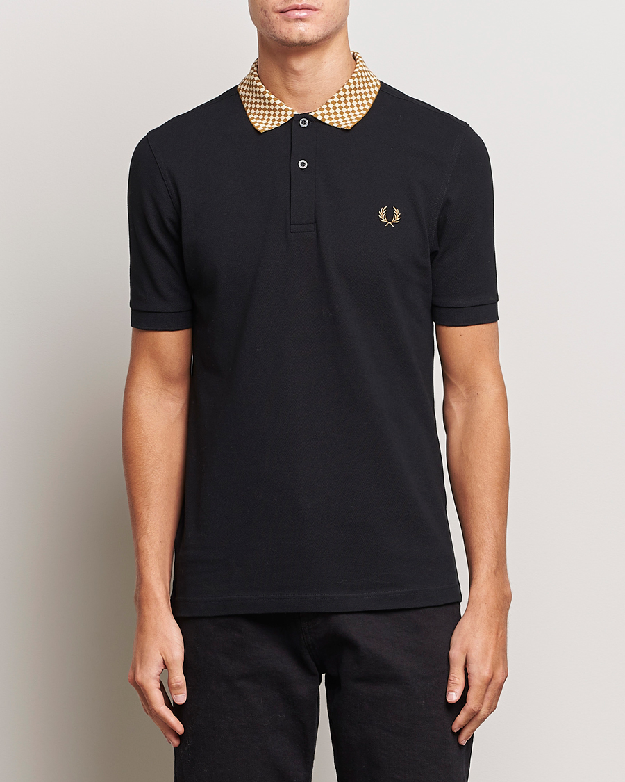 Hombres | Polos | Fred Perry | Checkboard Collar Polo Black