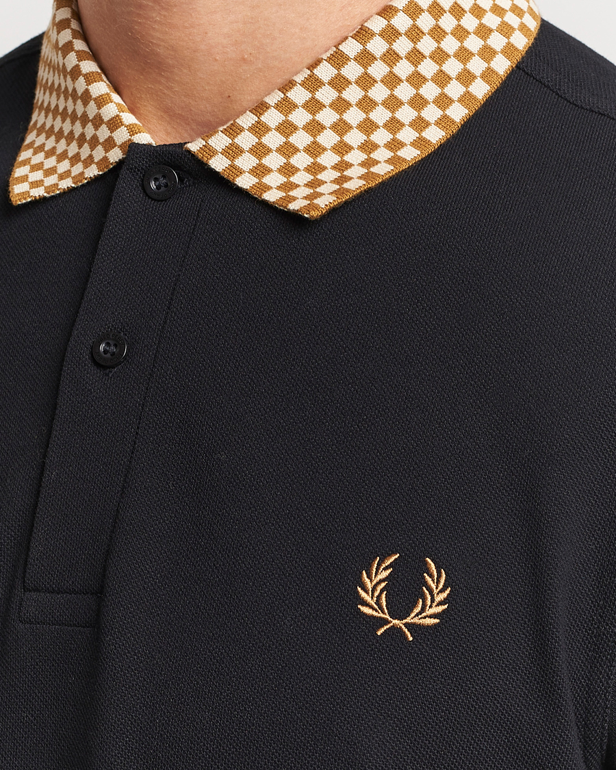 Hombres | Polos | Fred Perry | Checkboard Collar Polo Black
