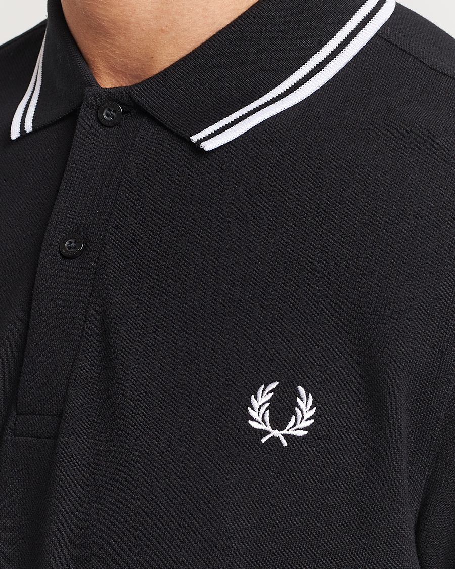 Hombres | Polos | Fred Perry | Long Sleeve Twin Tipped Shirt Black