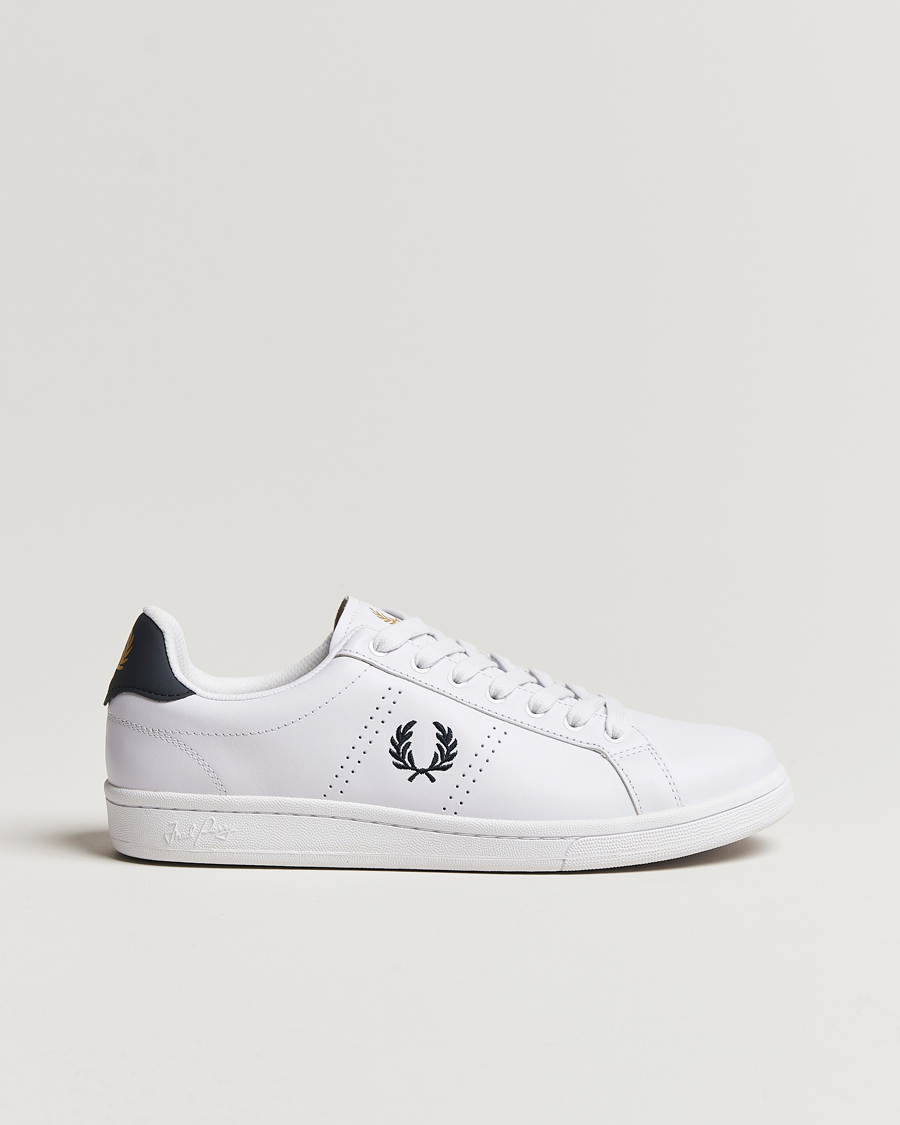 Hombres | Zapatillas | Fred Perry | B721 Leather Sneakers White/Navy