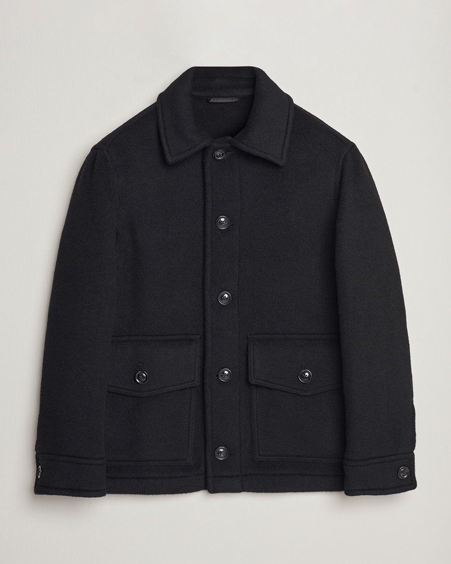 Hombres | Abrigos y chaquetas | GANT | Short Wool Jacket Black