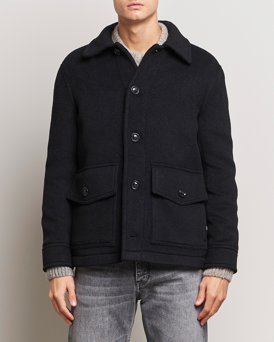 Hombres | Abrigos y chaquetas | GANT | Short Wool Jacket Black