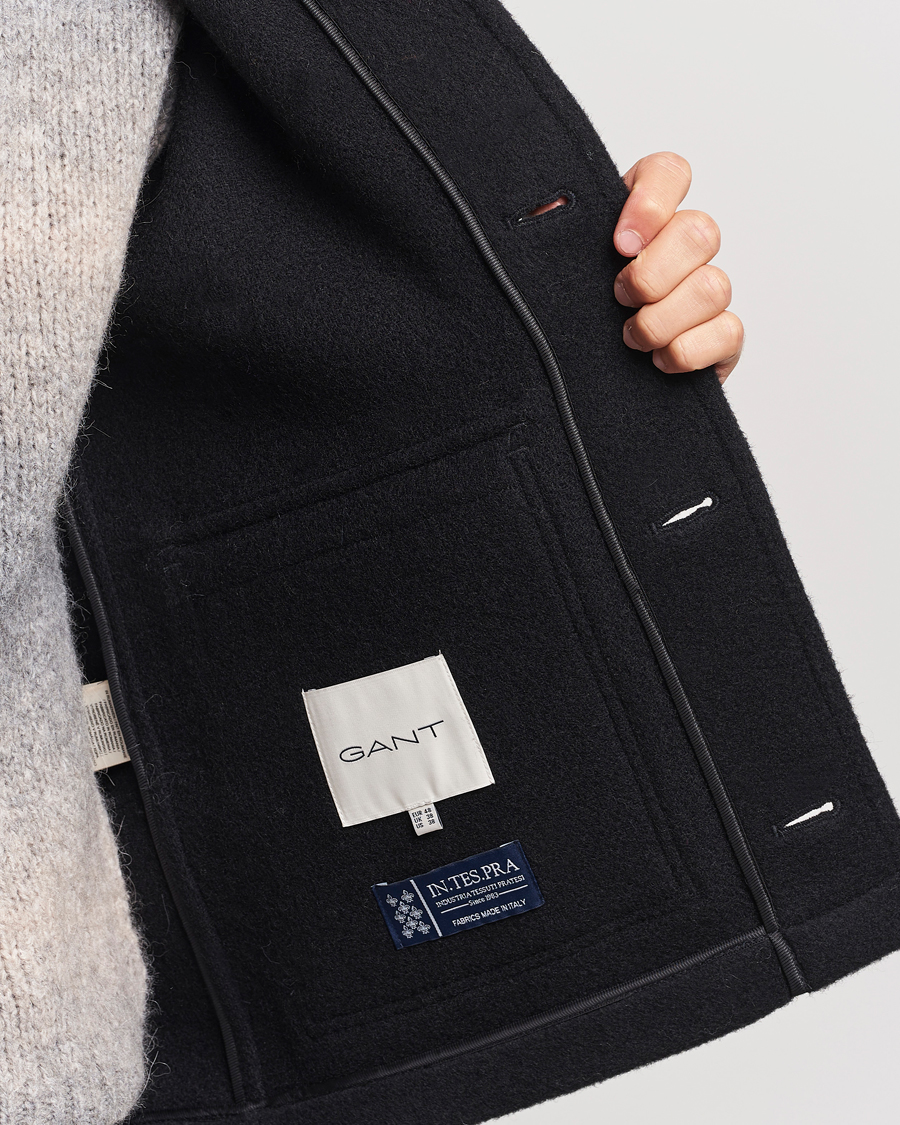 Hombres | Abrigos y chaquetas | GANT | Short Wool Jacket Black