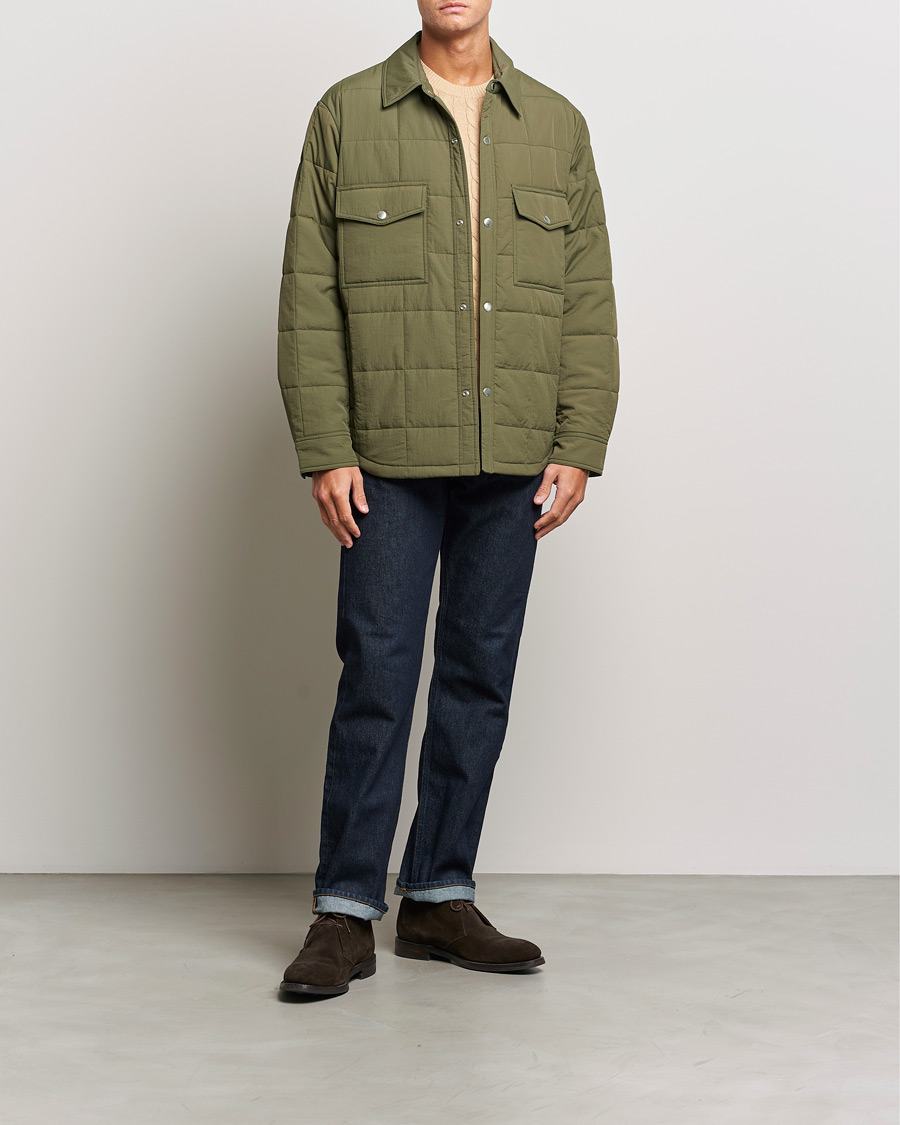 Hombres | Abrigos y chaquetas | GANT | Quilted Shirt Jacket Calamata Green