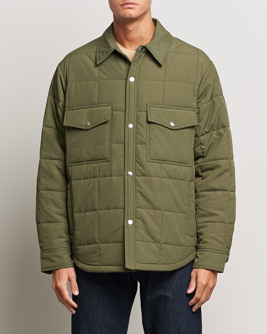 Hombres | Abrigos y chaquetas | GANT | Quilted Shirt Jacket Calamata Green
